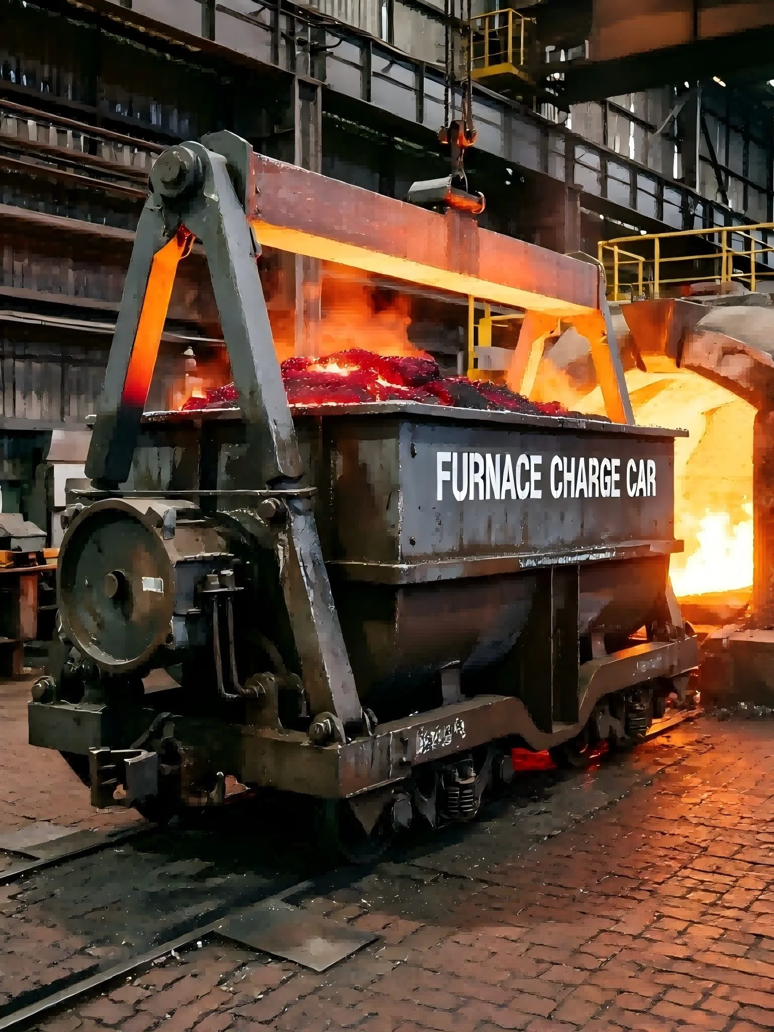 Furnace charge car Furnace charge car